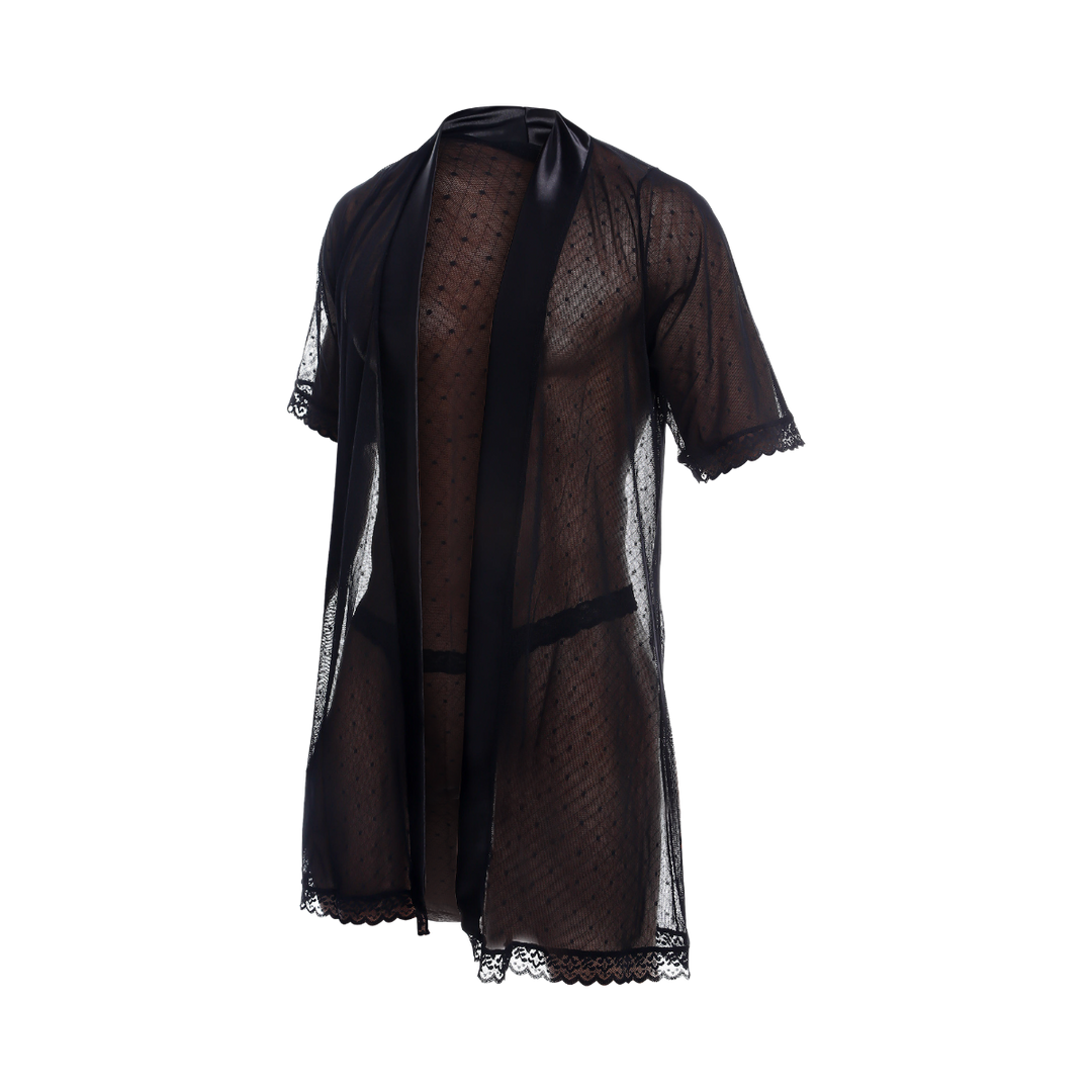 MOB Sultry Robe & Thong set: Black