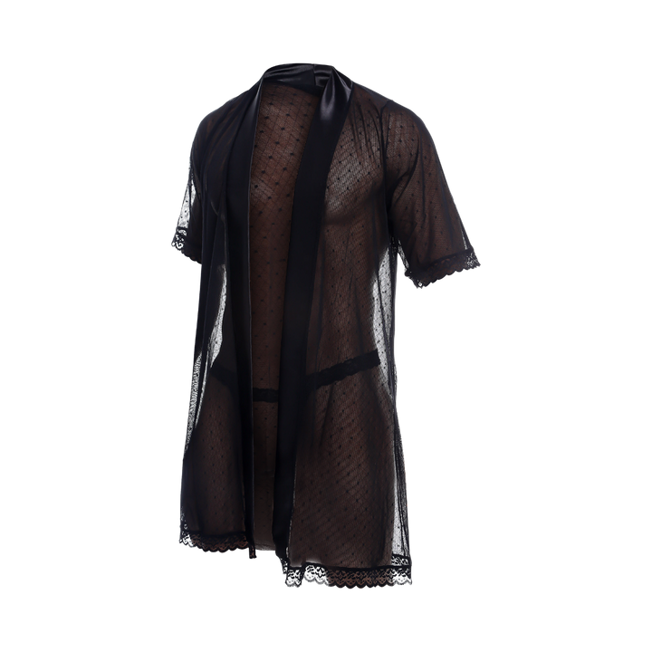 MOB Sultry Robe & Thong set: Black
