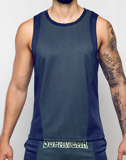 SUPAWEAR SWISH MESH SINGLET NEON GREEN