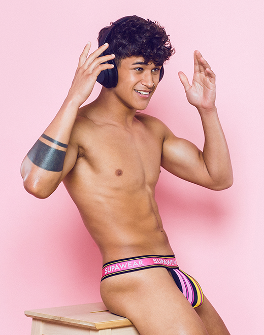 SUPAWEAR SPRINT THONG UNDERWEAR STRIPES