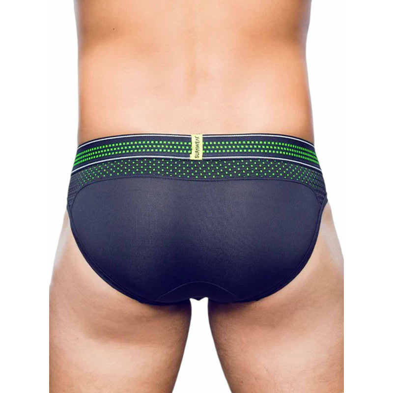 SUPAWEAR NEON MESH BRIEF UNDERWEAR - NEON GREEN