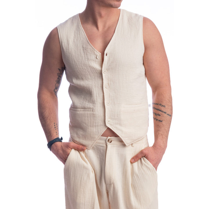 Palm Spring - Waistcoat - Vanilla