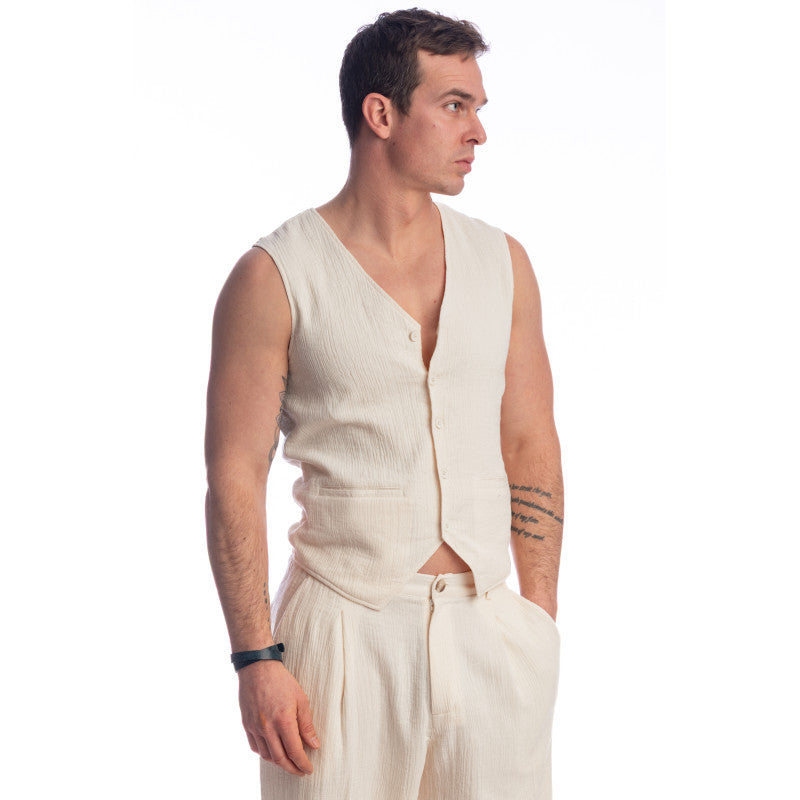 Palm Spring - Waistcoat - Vanilla