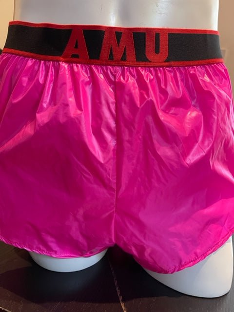 AMU Extreme Lightweight Shorts - PINK Red and Black Elastic