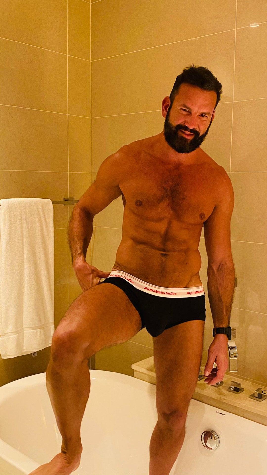 Our Good Friend Rocco Hard  in AMU PURE enhancing Boxers