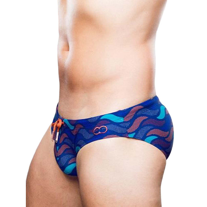 2EROS PRINT SWIM BRIEFS V10 OCEAN BLUE