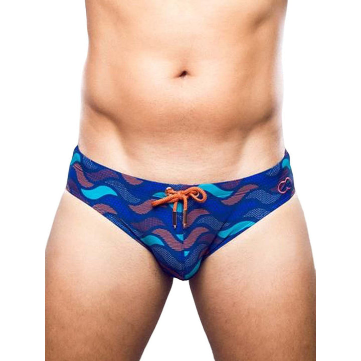 2EROS PRINT SWIM BRIEFS V10 OCEAN BLUE