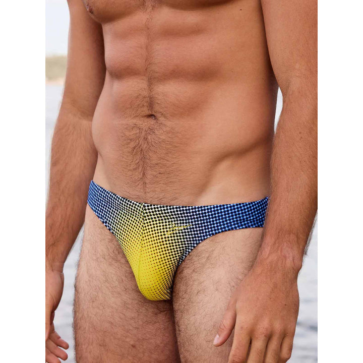 2EROS V20 PRINTED SWIM BRIEF COMIC YELLOW/NAVY