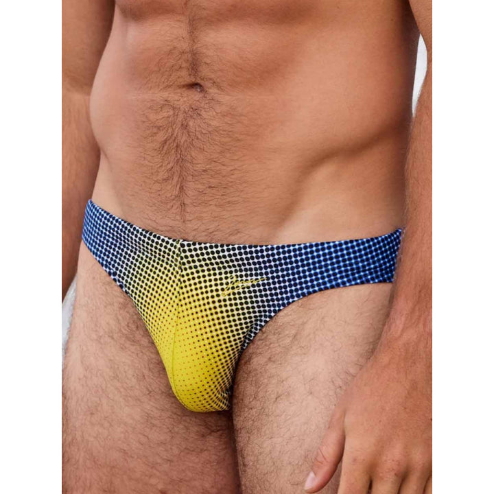 2EROS V20 PRINTED SWIM BRIEF COMIC YELLOW/NAVY