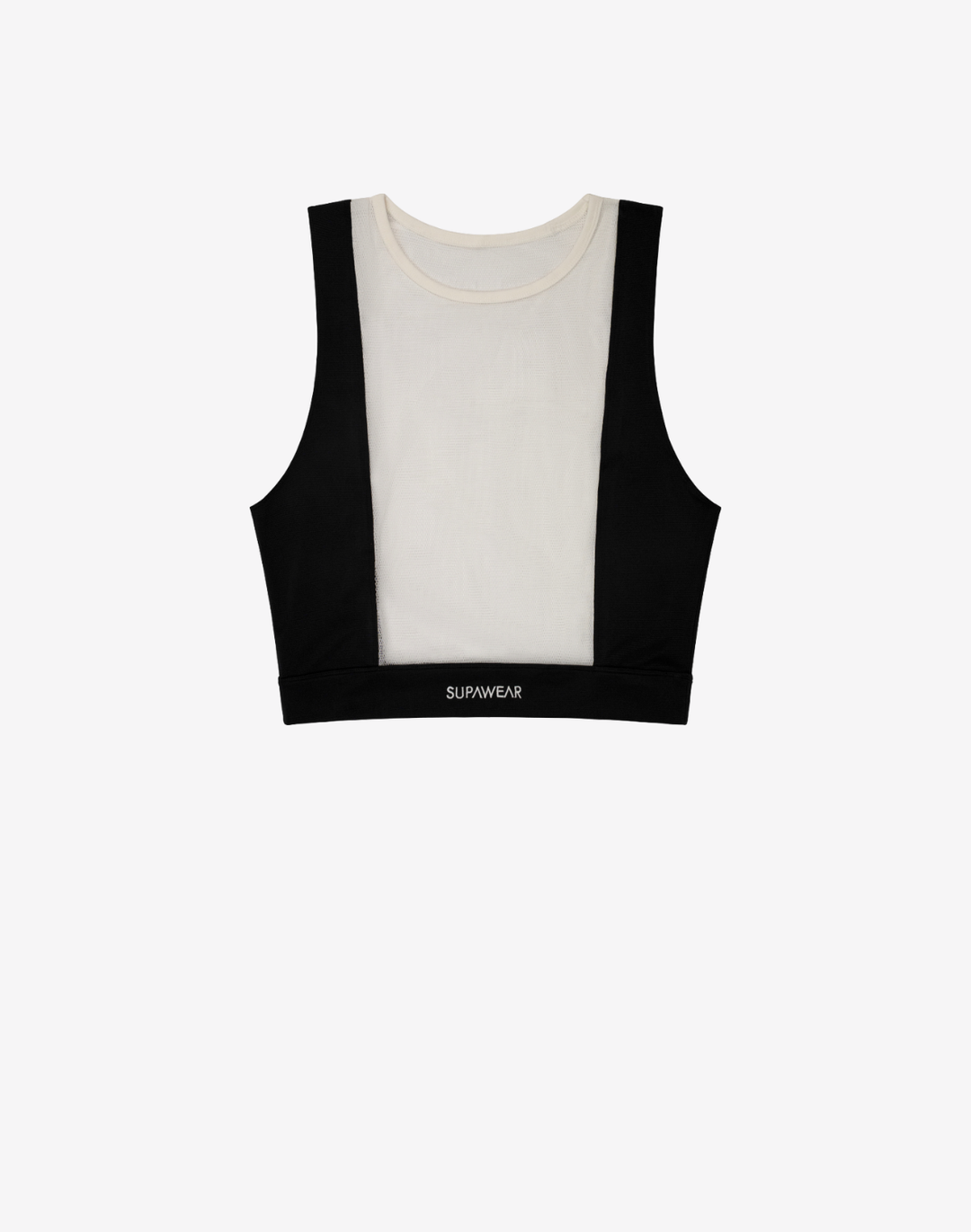 SUPAWEAR MESH MONOTONE CROP TANK