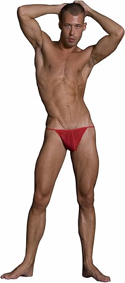 MOB Men's Sheer Bikini: Red