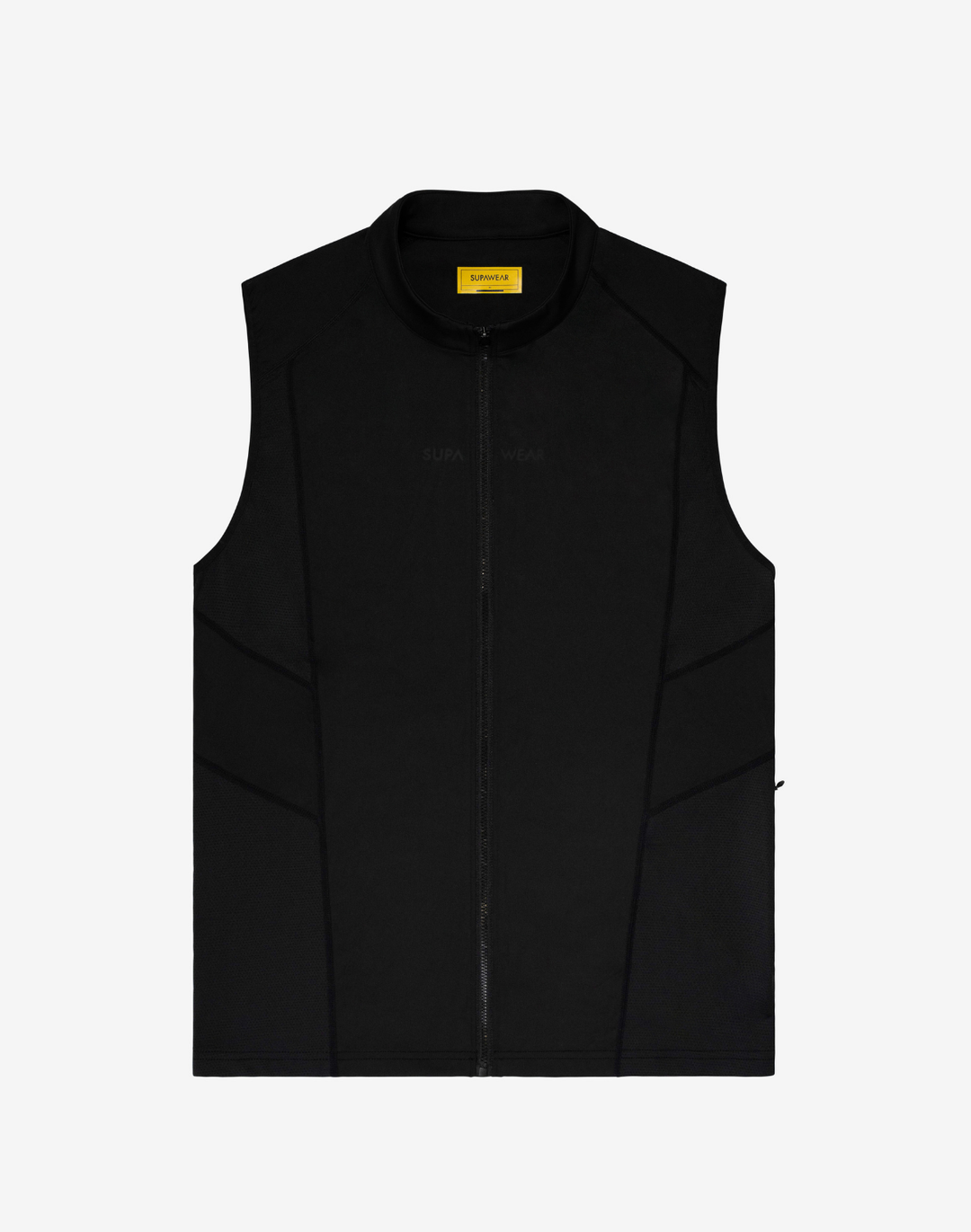 SUPAWEAR GYM2STREET ZIP-UP VEST BLACK