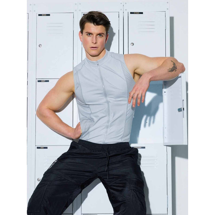 SUPAWEAR GYM2STREET ZIP-UP VEST GREY