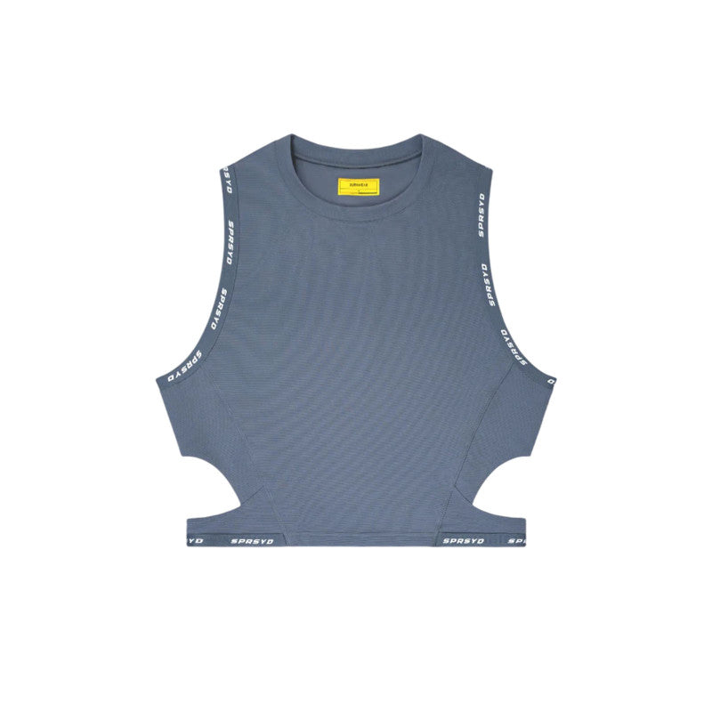SUPAWEAR SPR CROPPED SINGLET TANK TOP GREY