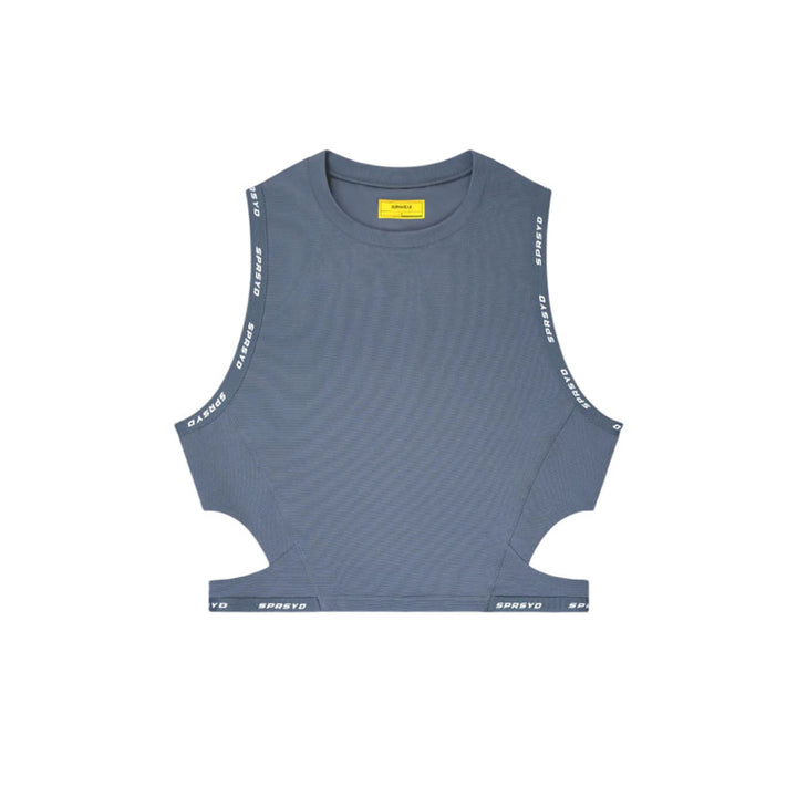 SUPAWEAR SPR CROPPED SINGLET TANK TOP GREY