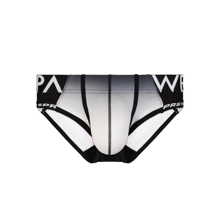 SUPAWEAR SPR PERFORMANCE GRADIENT BRIEF UNDERWEAR BLACK & WHITE