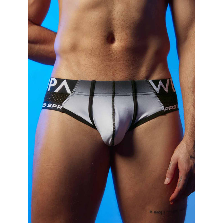 SUPAWEAR SPR PERFORMANCE GRADIENT BRIEF UNDERWEAR BLACK & WHITE