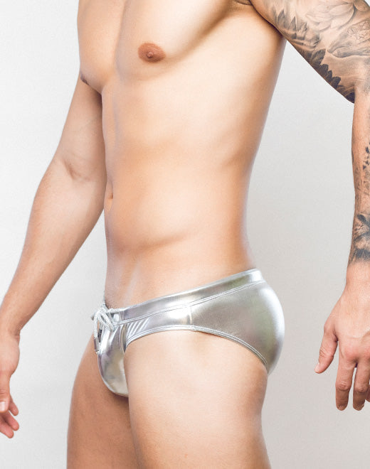 2EROS METALUX SWIM BRIEF V30 SWIMWEAR SILVER