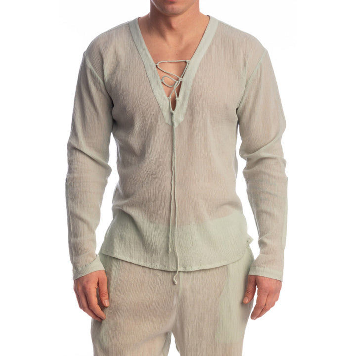 Beynac - Long-sleeved drawstring shirt tunic