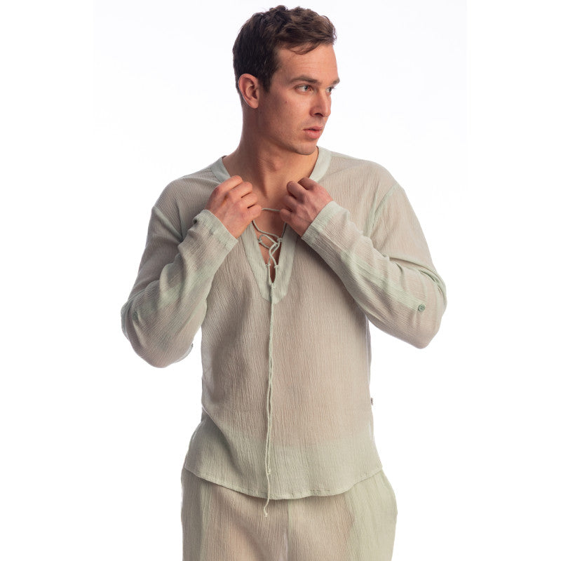 Beynac - Long-sleeved drawstring shirt tunic