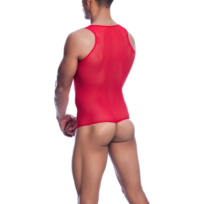 MOB Men's Sexy All Over Sheer Body: Red