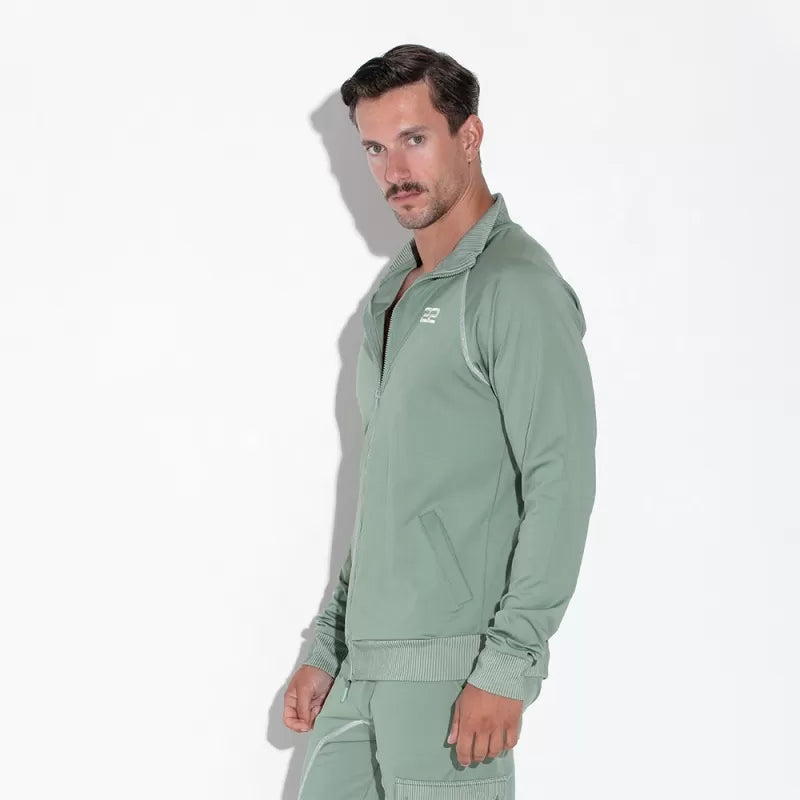 CODE 22 KHAKI REFLEX ZIP UP SWEATSHIRT