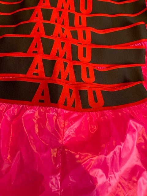 AMU Extreme Lightweight Shorts - PINK Red and Black Elastic