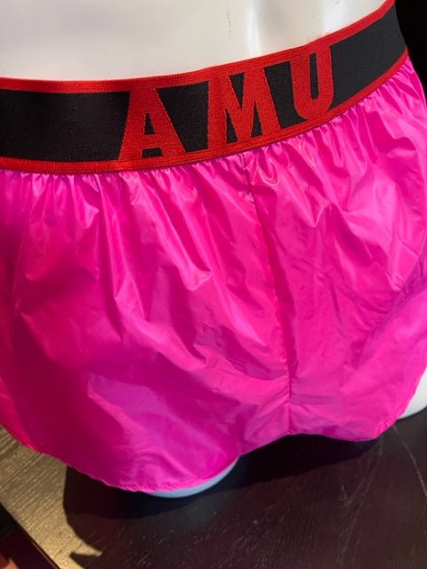 AMU Extreme Lightweight Shorts - PINK Red and Black Elastic